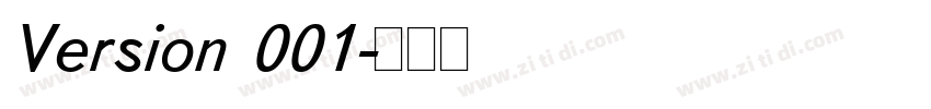 Version 001字体转换